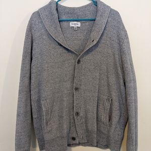 Men's beige cardigan sweater - XL